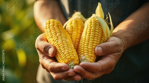 Close up of farmer hands ho...