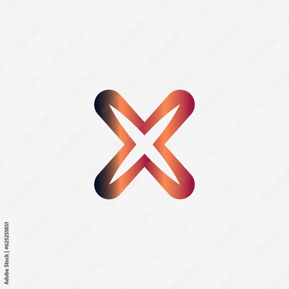 Obraz premium X Logo Design, Vector X Letter Logo 