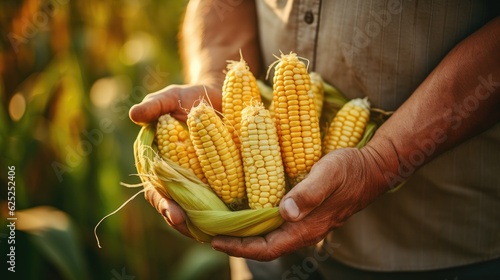 Close up of farmer hands ho...