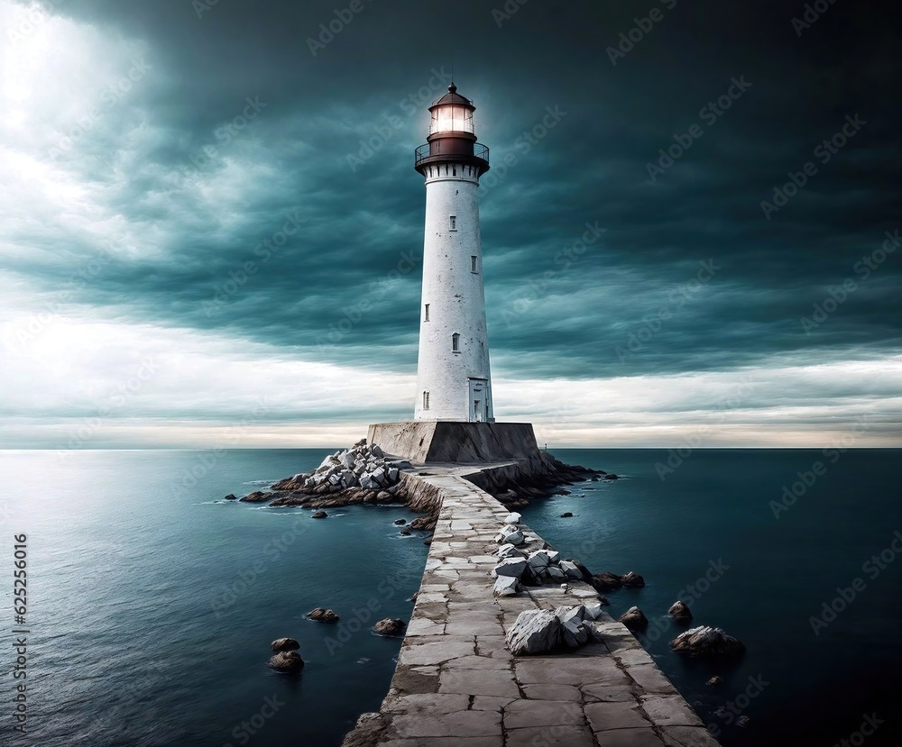 Path to the Lighthouse created with Generative AI.