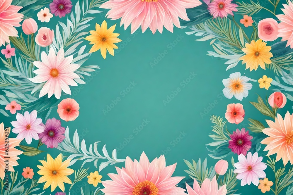 seamless pattern with flowers background generated by AI tool seamless pattern with flowers background generated by AI tool