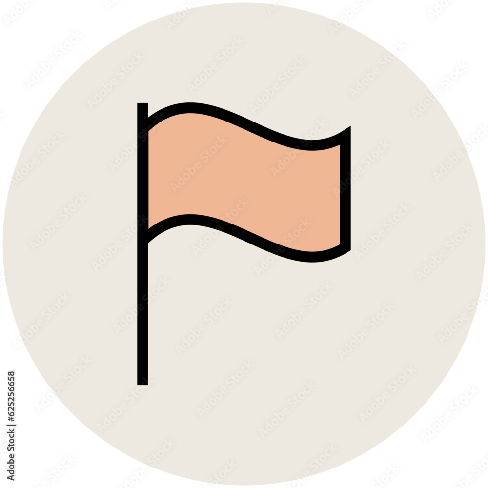 Fotografie Modern flag round icon download