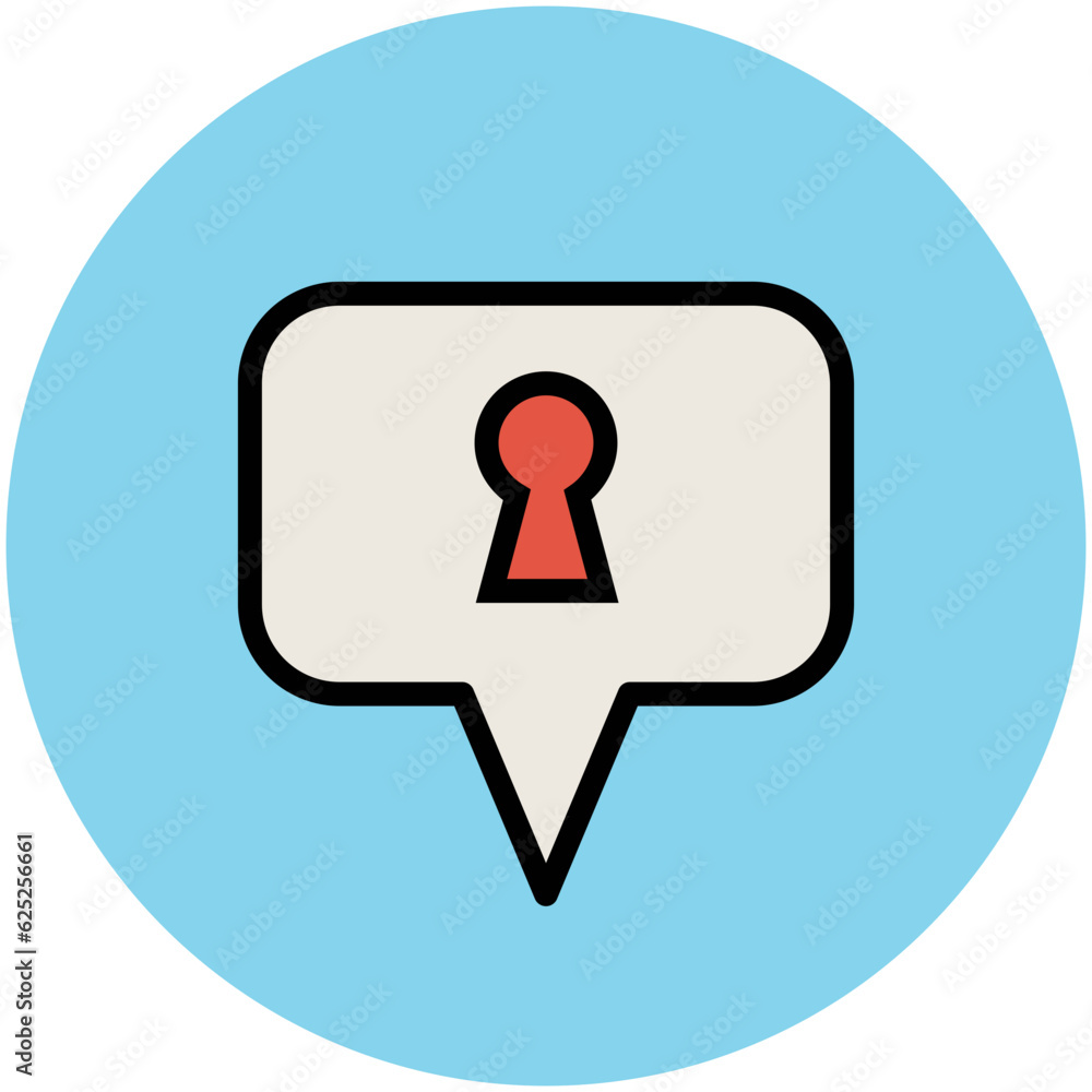 Flat trendy icon of chat bubble Flat trendy icon of chat bubble