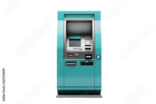 ATM Isolated on Transparent Background. AI
