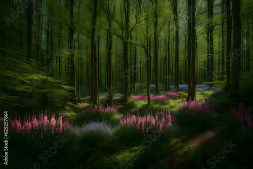 forest in the morning Generated Ai Technology © AI artistic beauty