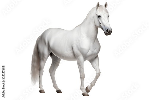 White Horse on Transparent Background. AI © Usmanify