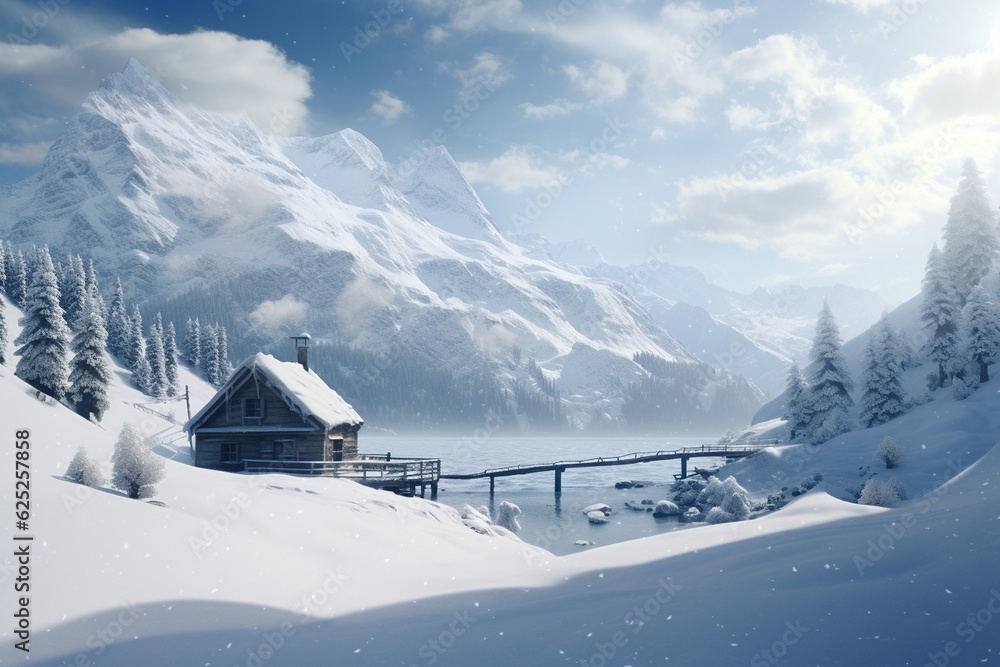 winter landscapes, Generative AI
