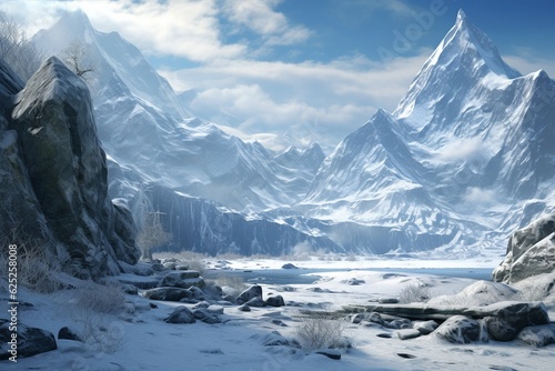 winter landscapes  Generative AI