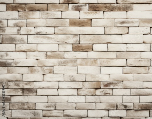 Cream Wall. Cream Brick Wall. Light Background for Design. Background. Made With Generative AI. 