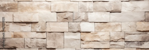 Cream Wall. Cream Brick Wall. Light Background for Design. Background. Made With Generative AI. 
