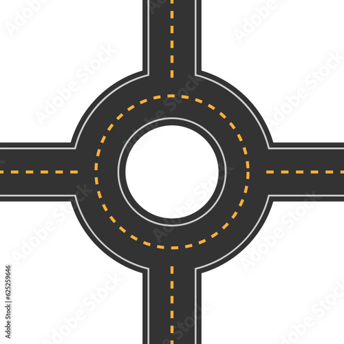 Roads and highway different intersection piece