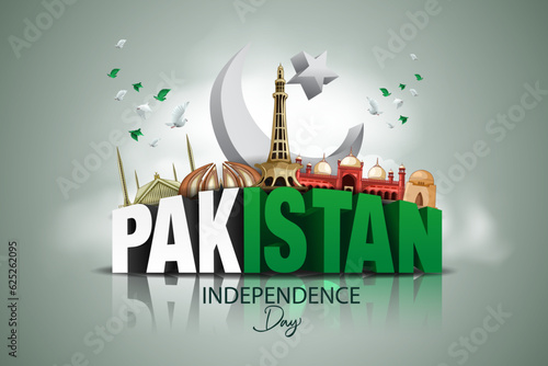 new happy independence day Pakistan country. green background. abstract vector illustration. poster, banner ,badge, template design