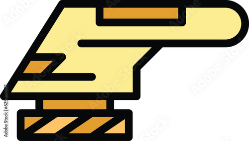 Trimming garden tool icon outline vector. Plant yard. Tree lawn color flat