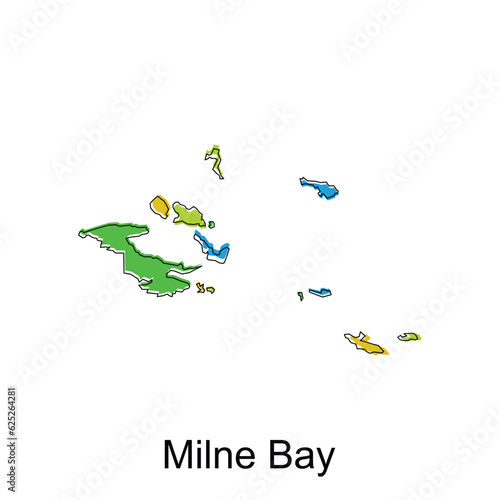Map of Milne Bay modern outline, High detailed vector illustration vector Design Template, suitable for your company photo