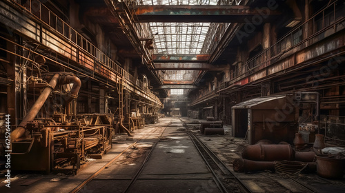 Forgotten Industries . Closed Manufacturing Plants . AI Generated