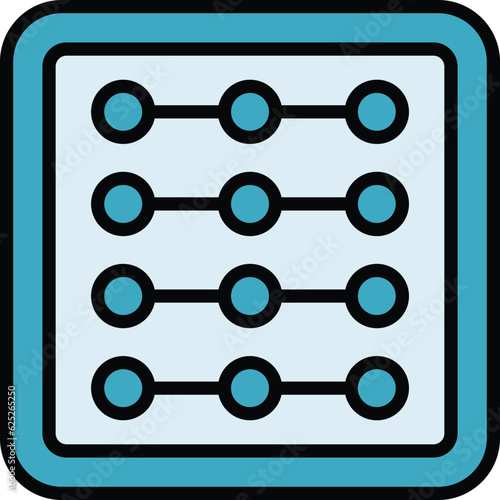Fidget toy icon outline vector. Pop game. Sensory spinner color flat