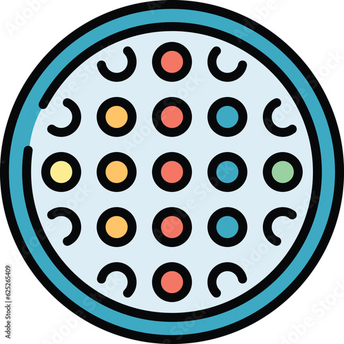 Pop it toy icon outline vector. Fidget poptit. Push sensory color flat