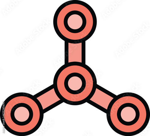 Antistress spinner icon outline vector. Fidget toy. Metal handspinner color flat