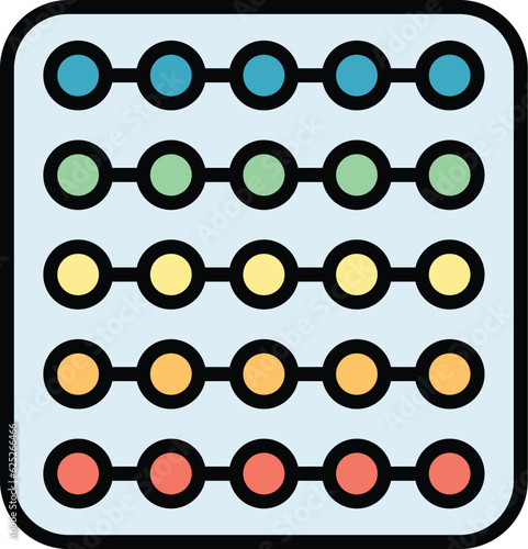 Bubble fidget icon outline vector. Popit toy. Sensory game color flat