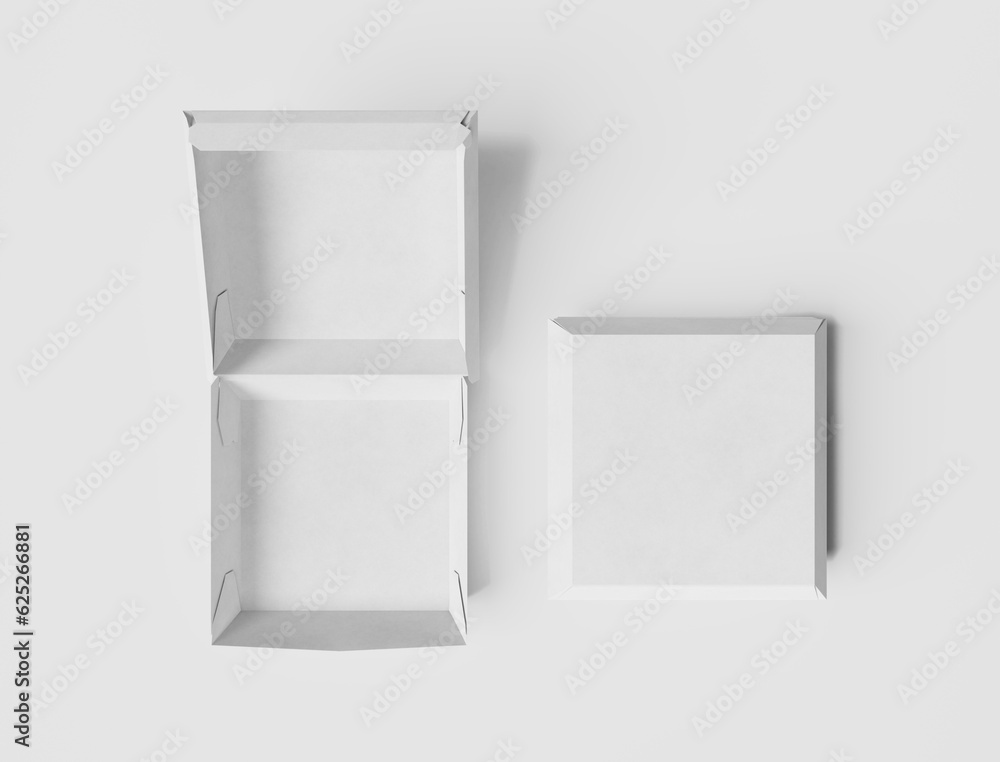 Blank white burger carton box mock up isolated on white background. Blank white burger carton box mock up isolated on white background.