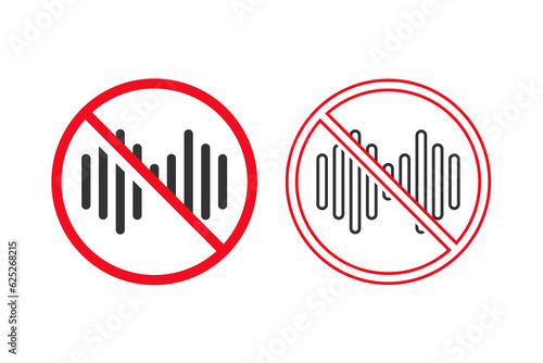 No voice, no sound. Illustration vector