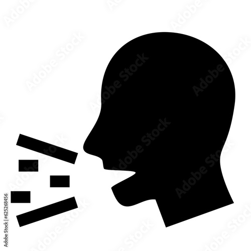 けが・病気、咳、くしゃみを表す塗りつぶしスタイルのアイコン