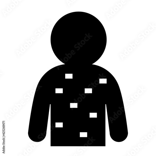 けが・病気、湿疹を表す塗りつぶしスタイルのアイコン