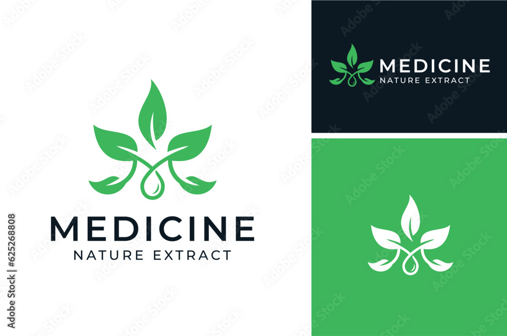 Initial Letter M with Leaf for Fresh Plant or Cosmetic Brand, Cannabis Marijuana Extract Oil CBD Logo design Initial Letter M with Leaf for Fresh Plant or Cosmetic Brand, Cannabis Marijuana Extract Oil CBD Logo design