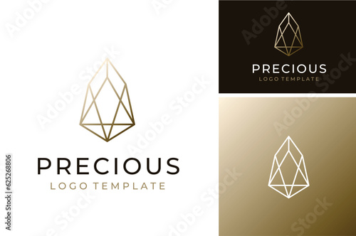 Beauty Luxury Gem Jewel Crystal Diamond, Elegant Precious Gemstone for Jewelry logo design