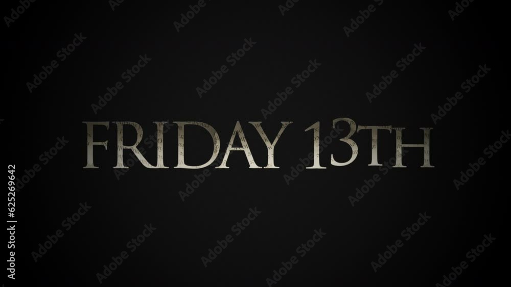Friday 13th with on black monitor screen, motion holidays and horror style background Friday 13th with on black monitor screen, motion holidays and horror style background