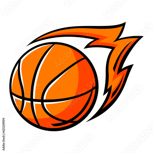Basketball ball illustration. Sport club item or symbol.