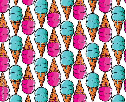 Colorful Ice cream cone