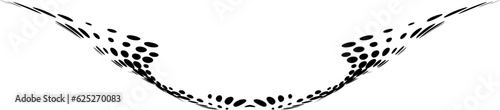 Vector polka dot halftone cup border with graceful outline. photo