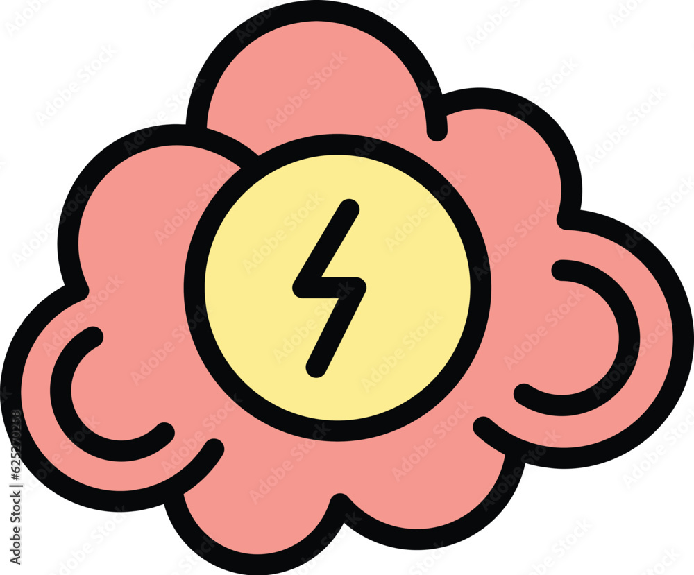 Brainstorming work icon outline vector. Business teamwork. Team cooperation color flat Brainstorming work icon outline vector. Business teamwork. Team cooperation color flat