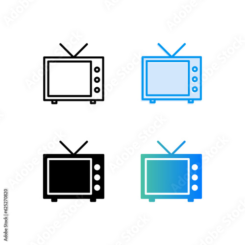style set of tv icon vector suitable for any purpose.