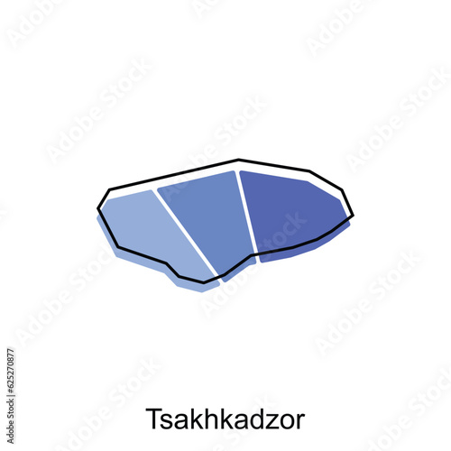 Tsakhkadzor map. vector map of Armenia country vector design template, suitable for your company photo