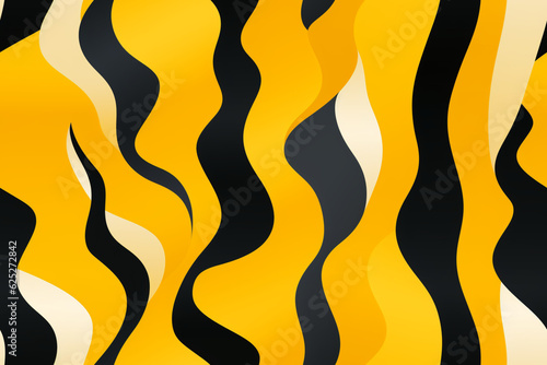 animal print pattern, tiger, in orange and black tones, generative AI