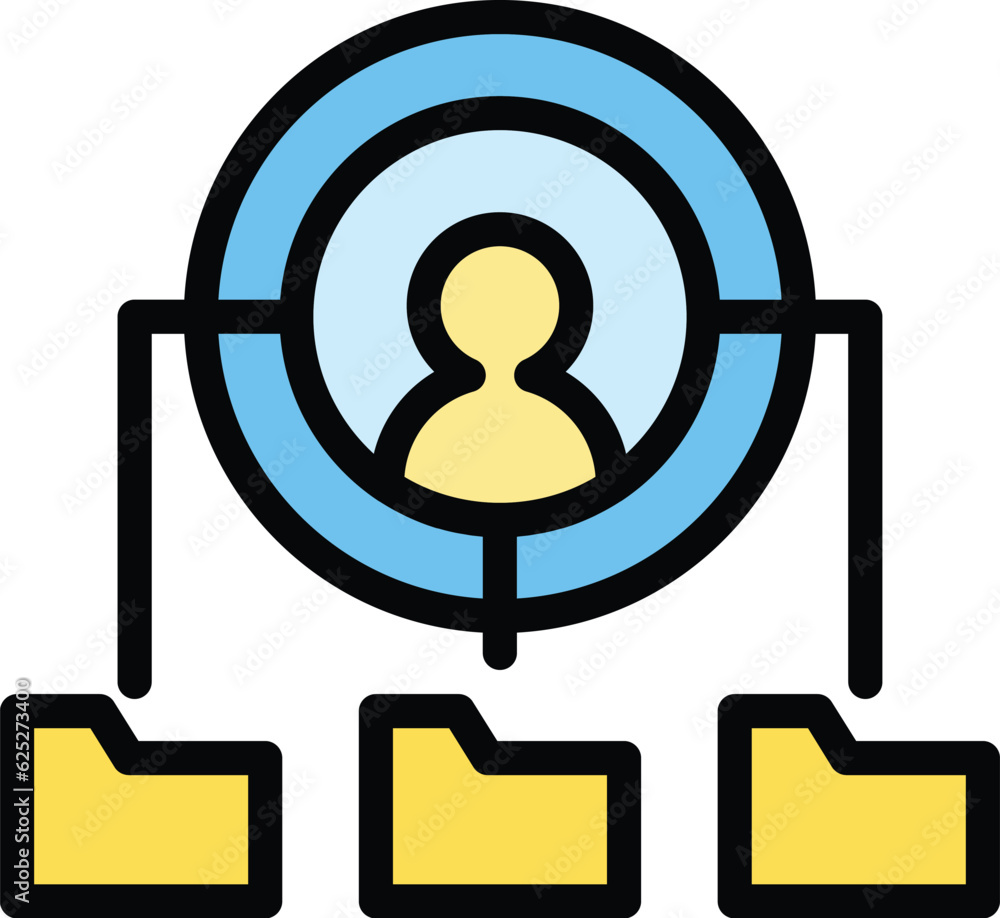 Web course student icon outline vector. Online school. Video seminar color flat Web course student icon outline vector. Online school. Video seminar color flat