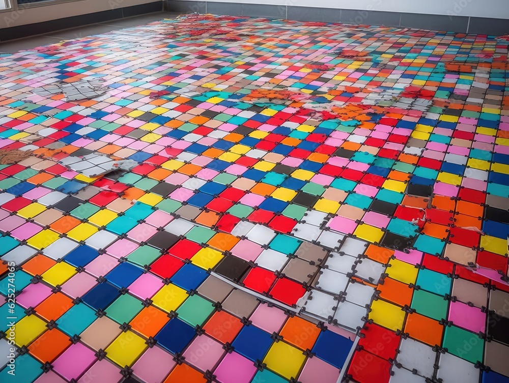 A mesmerizing sight unfolds as a giant crossword puzzle adorns the