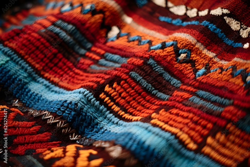 Close-up of a woven textile revealing the intricate details and texture, providing a tactile element to any design Close-up of a woven textile revealing the intricate details and texture, providing a tactile element to any design