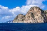 Steep Rocky Cliff on the Isle of Capri in Italy Seen from the Water