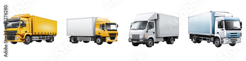 Delivery Truck clipart collection, vector, icons isolated on transparent background