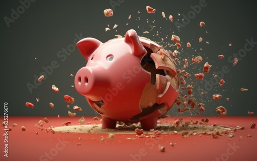 Piggy bank. Generative AI
