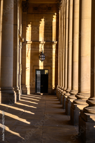 Marble effect pillars added style to the Townhall classical architecture in Leeds, UK