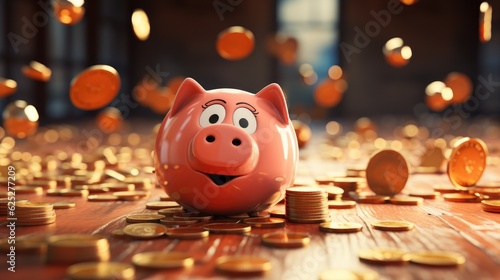 Piggy bank. Generative AI
