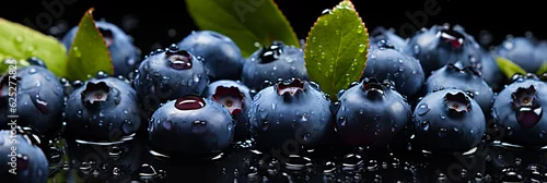 Naklejka na ścianę świeże jagody. Fotografia kulinarna z bliska