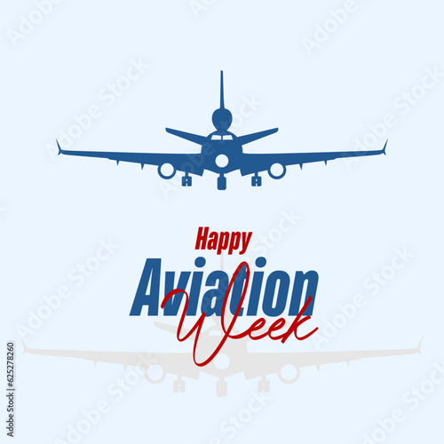 National Aviation Week Holiday concept. Template for background, banner, card, poster, t-shirt with text inscription