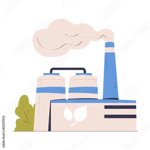 Recycle Plant as Ecology and Planet Preservation Vector Illustration