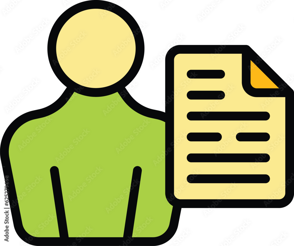 Client profile icon outline vector. Customer user. Member account color flat Client profile icon outline vector. Customer user. Member account color flat
