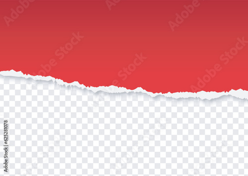 Ripped out torn paper sheet edge background